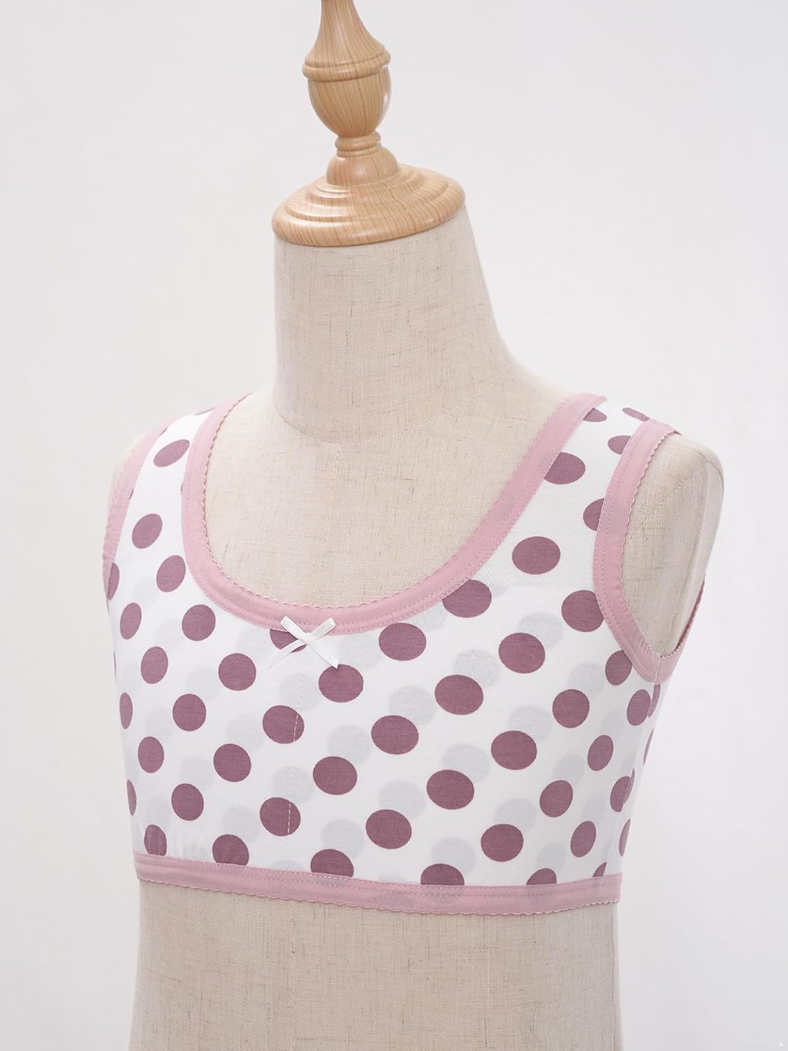 Girls Casual Print Crop Top Tank Kids Breathable Cotton Wide Straps Bra Underwear