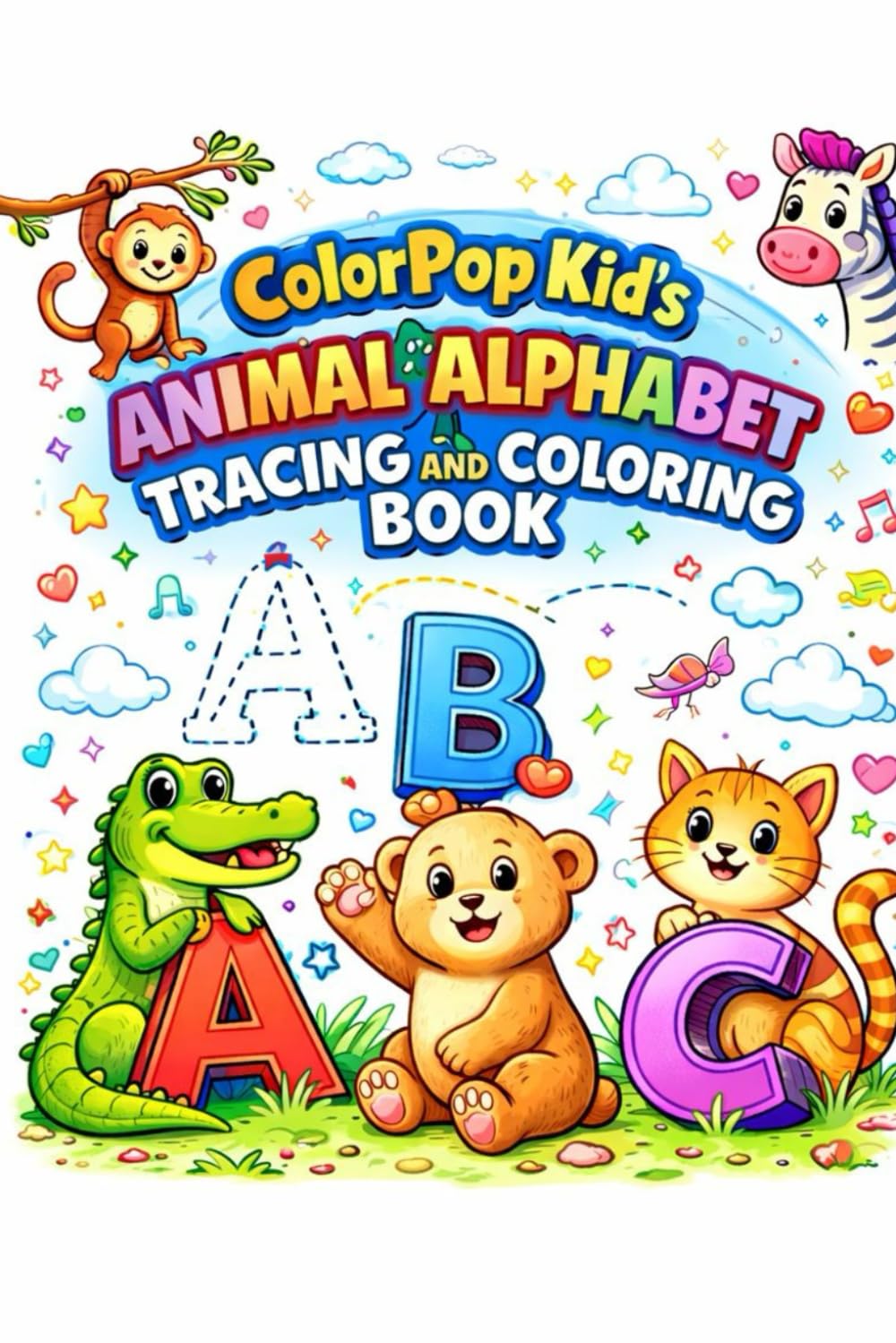ColorPop Kid's Animal Alphabet Tracing and Coloring Book: Fun ABC Tracing and Coloring Workbook with Cute Animals for Preschool, Kindergarten & Early ... Early Writing Skills Through Playful Learn