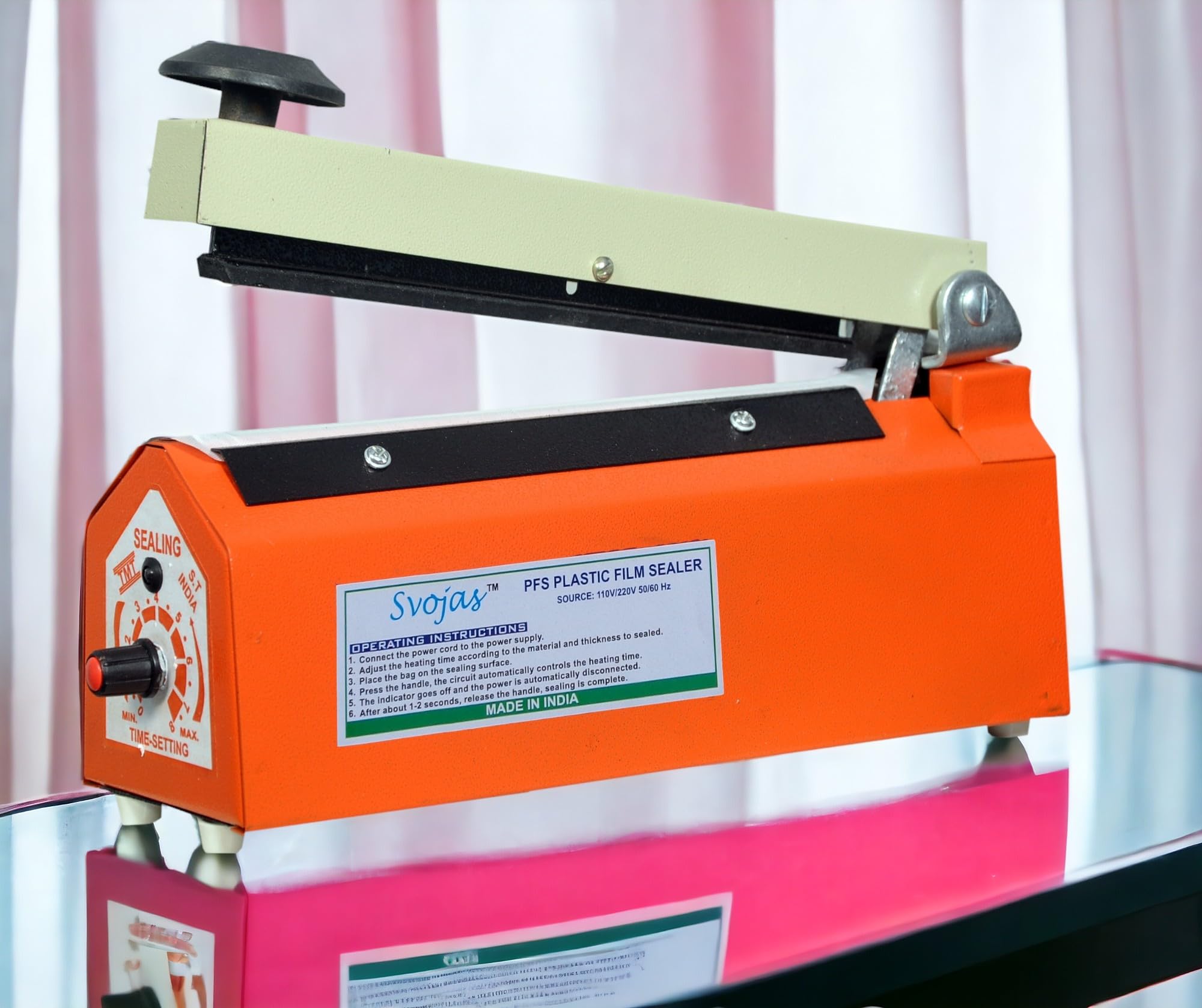 SVOJAS Heavy Duty Vacuum Sealer, 8 Adjustable Heat & Timer Settings, Suitable for Plastic, Foil & Paper Bags