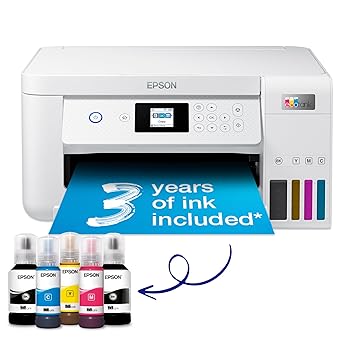 Epson EcoTank ET-2856 A4 Multifunction Wi-Fi Ink Tank Printer, White