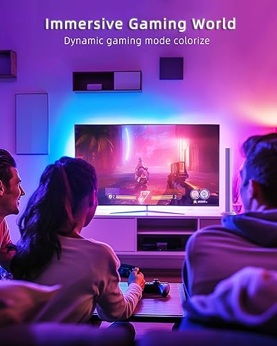 Miniatura 6 de Barra de luz LED inteligente, retroiluminación de TV, iluminación ambiental, funciona con Alexa, barra de luz RGB para habitación con 16 millones de