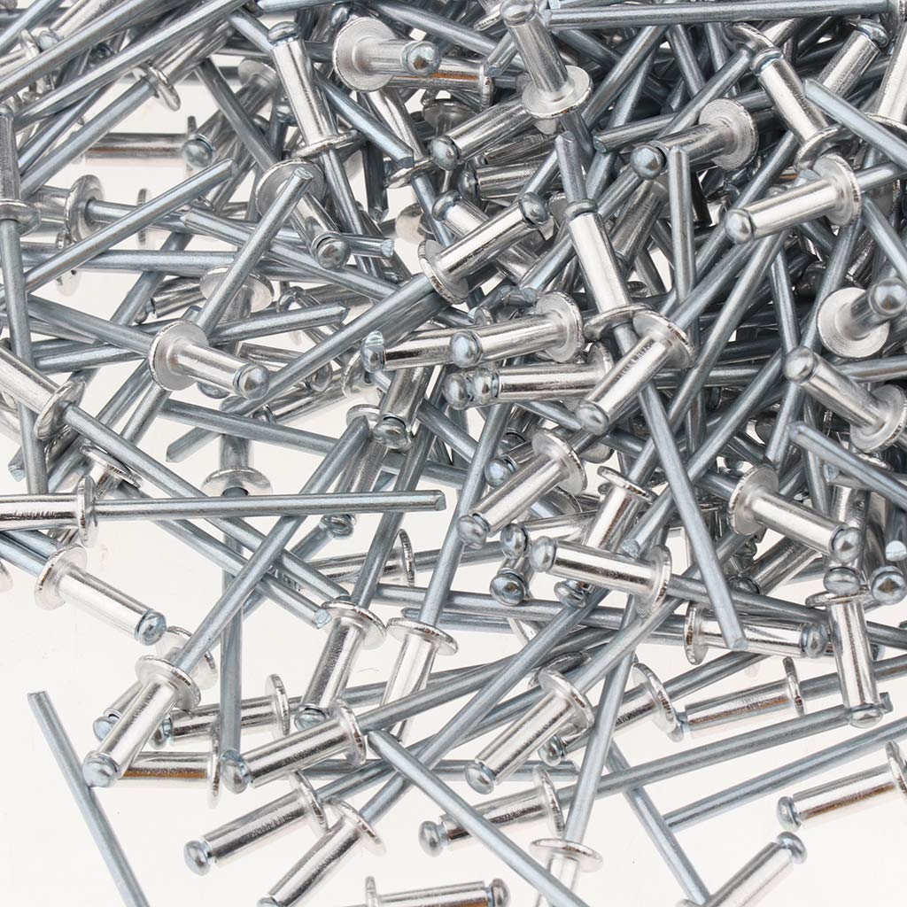 1000x Dome Head Pop Rivets Ouverts en Aluminum 3mm - 3.0x8mm