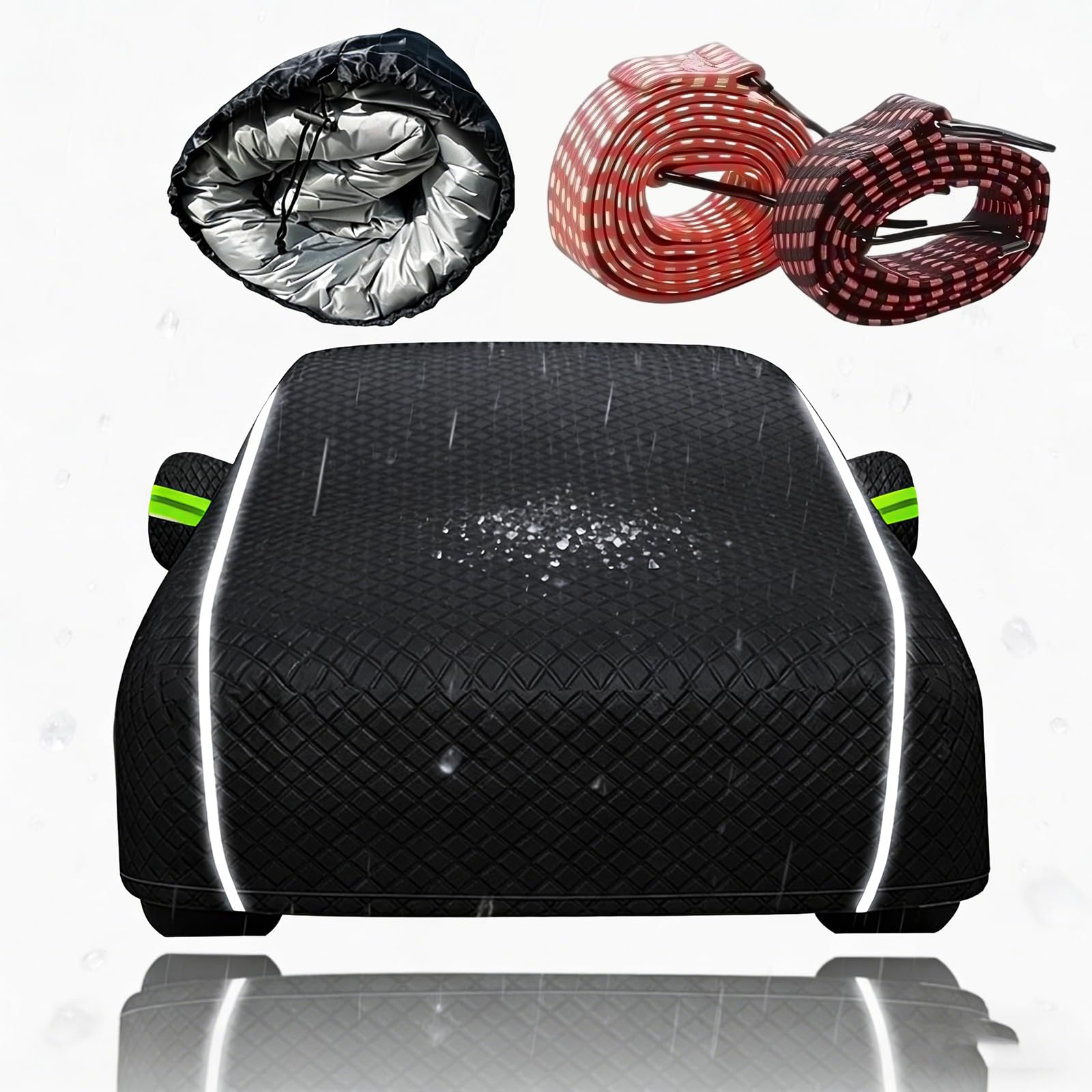 Funda Coche Antigranizo para Jaecoo 5 EV 2025,Funda para Coche Exterior Engrosamiento Impermeable Anti-UV Transpirable+Tira Reflectante+ Cremallera Lateral