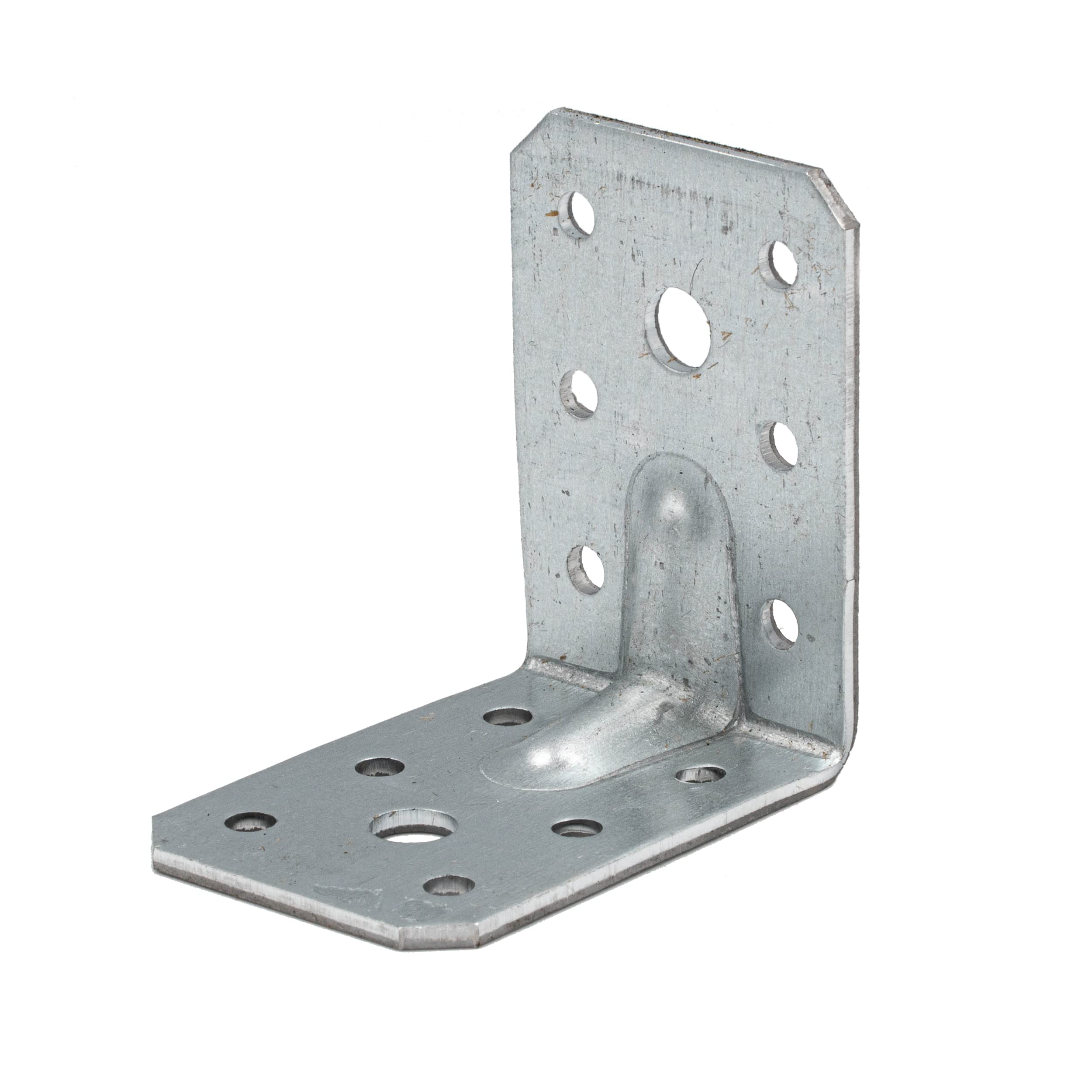 10 Stück Winkelverbinder - Winkel Metall - Stahlwinkel verzinkt - Winkel Weiss - Bauwinkel - Sturmwinkel - Winkelblech Montagewinkel Eisenwinkel