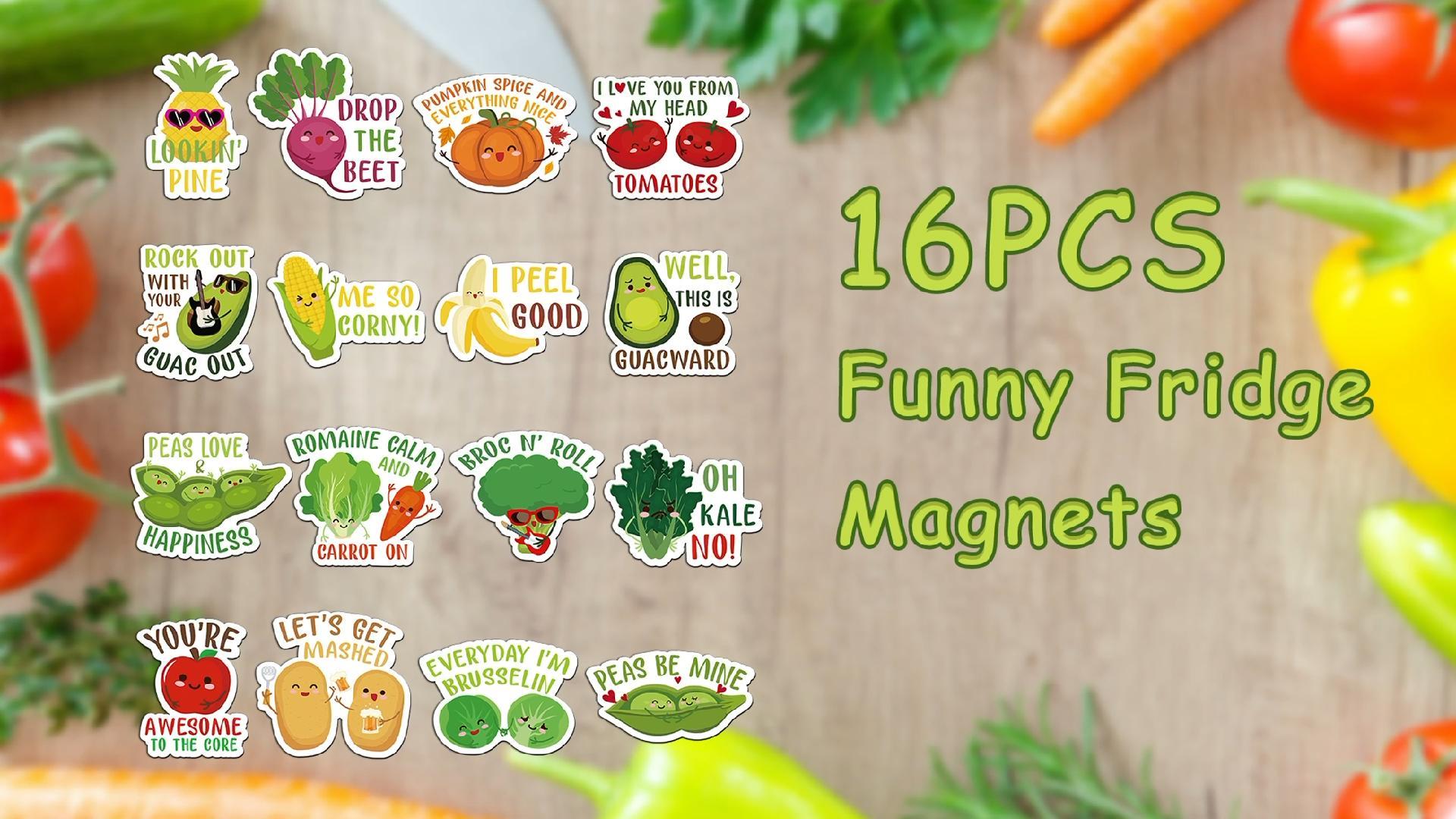 Set 16 imanes decorativos vegetales y frutas miniatura 7