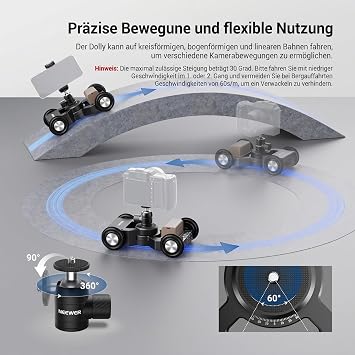 NEEWER DL400 Improved Motorised Camera Slider Dolly with App Control