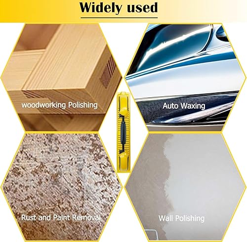 Miniatura 7 de Bloque de archivo de lijado a mano ajustable Radius Flex de 2-34 pulgadas x 15-34 pulgadas con respaldo de gancho y bucle, utiliza rollos continuos