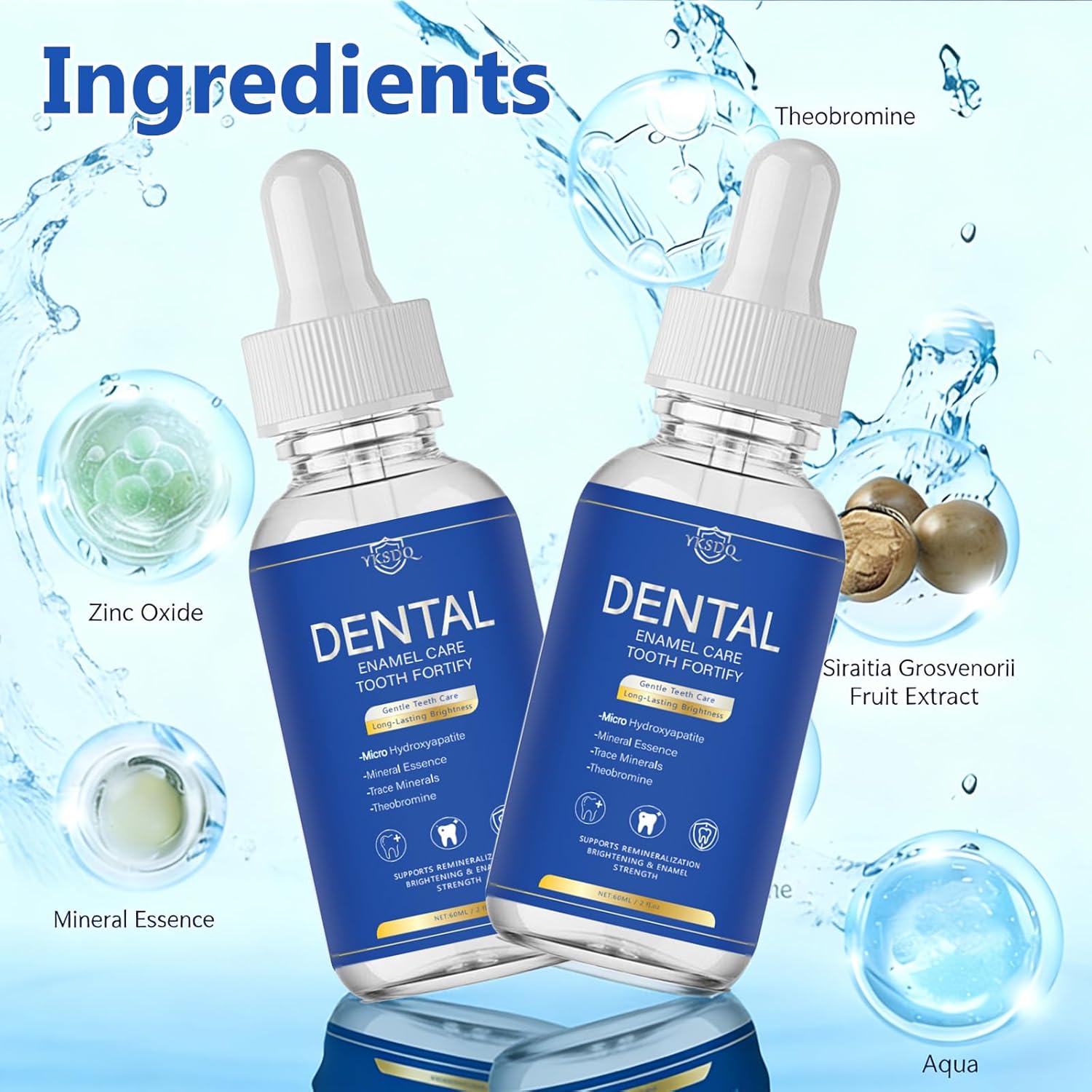 Advanced Tooth Remineralization Liquid, Enamel Repair Drops for Cavity Healing and Strengthening, Transparent Daily Solution to Support Natural Protection and Reduce Tooth Sensitivity (2 Pack) (1)