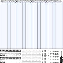 VEVOR Clear PVC Strip Curtain, 84 in Height x 48 in Width x 0.08 in Thickness, 8 PCS Walk in Freezer Cooler Curtain Strips, Thermal Insulating Plastic Door Strips for Warehouse, Freezer, Garage Doors