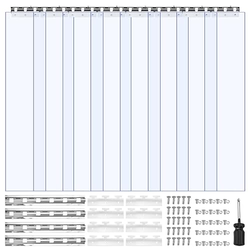 VEVOR Clear PVC Strip Curtain, 84 in Height x 48