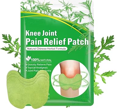 Knee Heat Patches for Muscle & Joint Comfort   Wormwood Warming Patches for Knees, Neck, Shoulders & Back, Long-Lasting Herbal Heat Relief Patches for Daily Use, 24 PCS