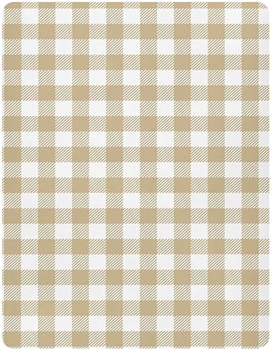 Miniatura 2 de Sábanas personalizadas para cuna de bebé, a cuadros, color caqui, suaves, transpirables, para recién nacidos, para todas las estaciones, colchón de