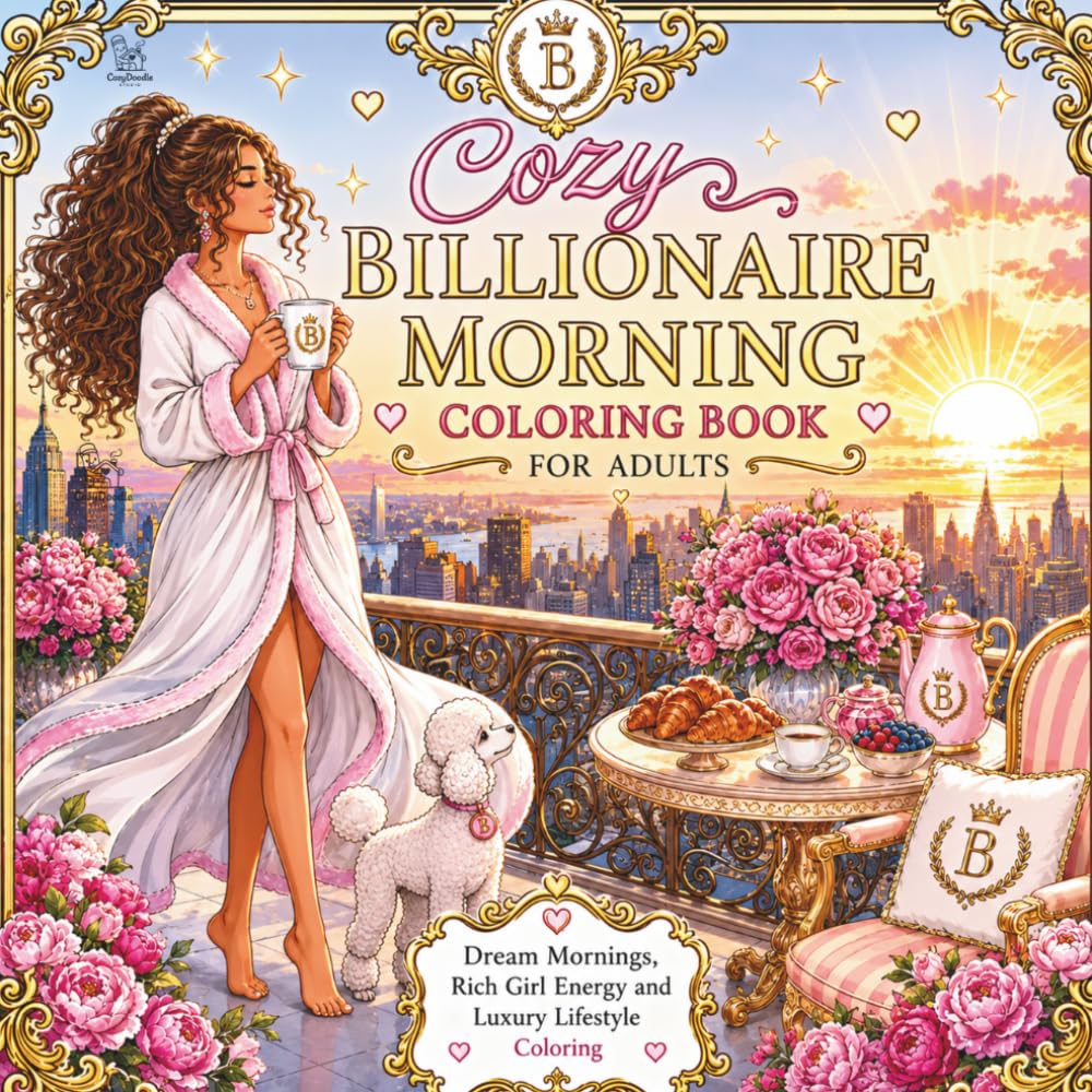 Cozy Billionaire Morning Coloring Book for Adults: Dream Mornings, Rich Girl Energy and Luxury Lifestyle Coloring (Cozy Luxury Escape Collection)