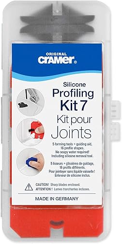 Vista 6 de Cramer 40407US Kit de perfilado de silicona7 - Kit de herramientas de calafateo profesional con herramientas de acabado de sellador y herramientas