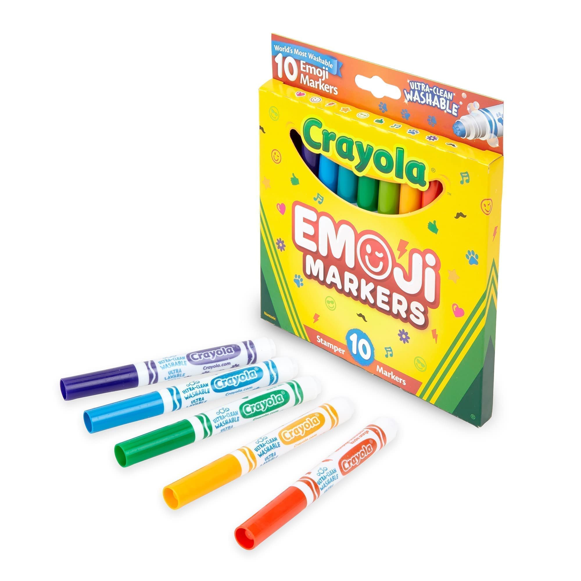 Buy Crayola Stamper Markers with Emojis, Ultra Clean Washable