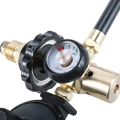 Miniatura 3 de LuckyHigh Válvula de llenado de globos de látex de Mylar y helio, regulador de inflado de flujo de aire, calibre de medidor de 0-3000 PSI para