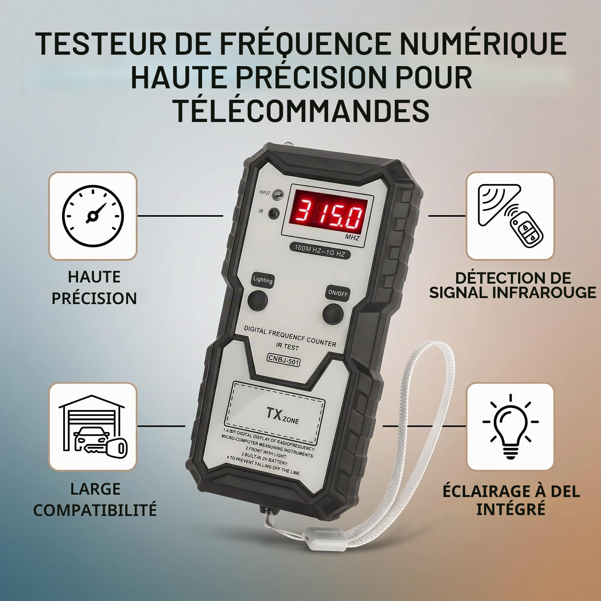 Testeur Fréquence Infrarouge 320-868MHz
