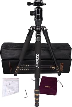 ZOMEI Z688 Tripod Magnesium Alloy Monopod Stand with Ball Head and Quick Release Plate for DSLR Camera