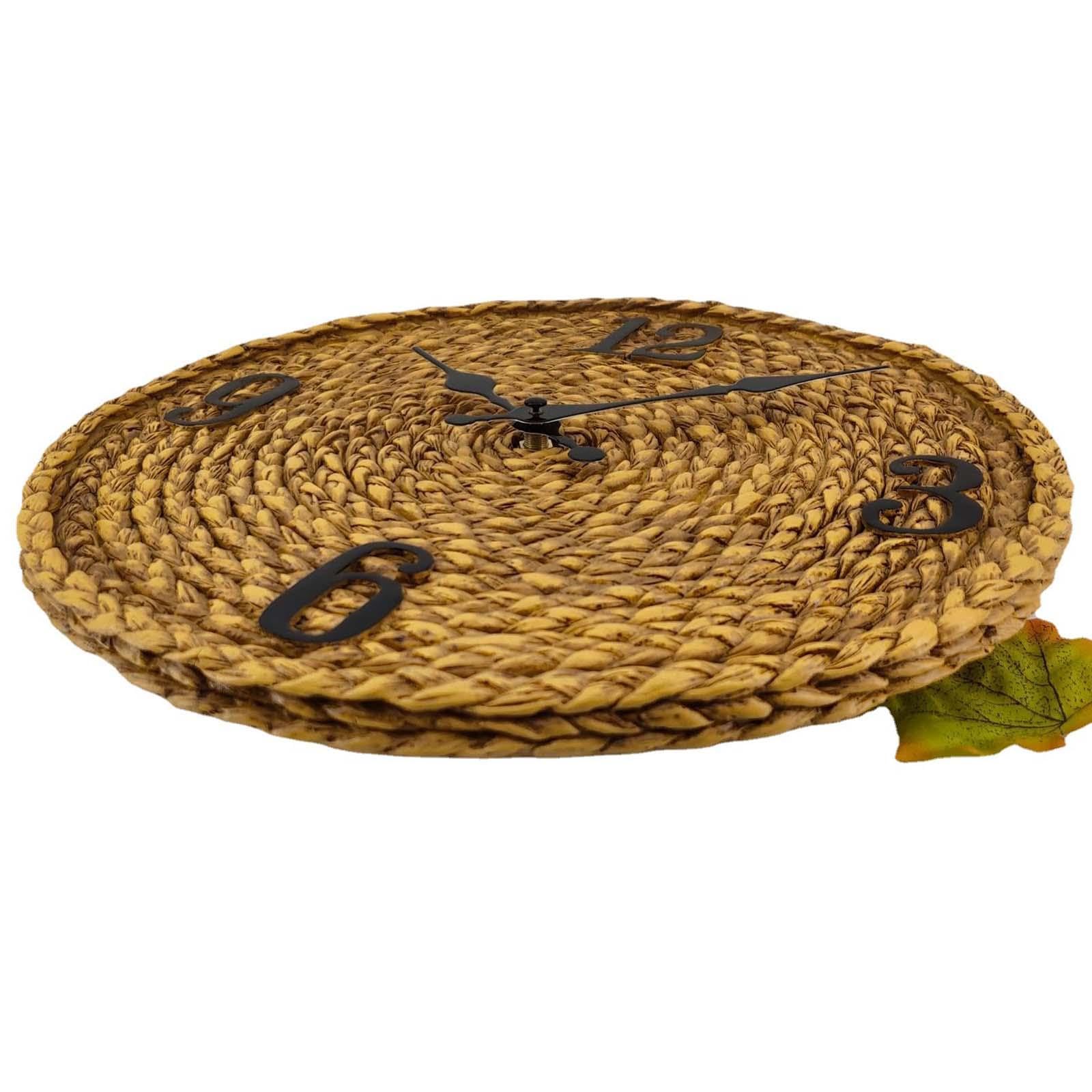 B Baosity Horloge Murale Extérieure en Résine étanche, Ronde, 30 Cm (12 Pouces), Décorative, à Suspendre Au Mur pour Salle de Bain, Jardin Ou Porche.