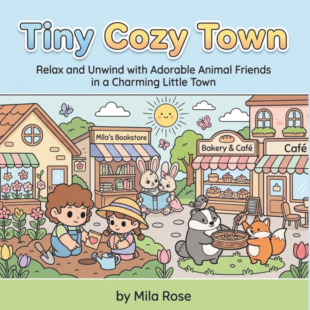 Tiny Cozy Town: Relax and Unwind with Adorable Animal Friends in a Charming Little Town