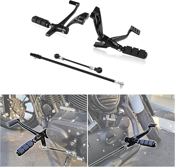 TCMT Motorcycle Forward Controls Foot Pegs Levers Linkages Fits For Harley Sportster Iron 883 1200 2014-2022 SuperLow XL883 XL1200 2014-2019 Roadster XL1200CX 2016-2020