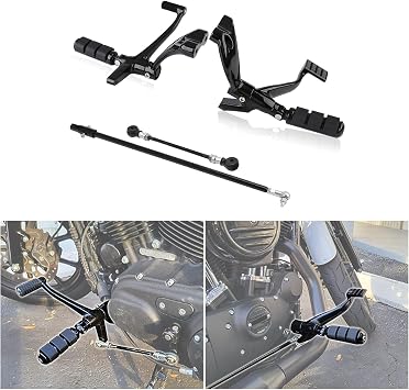 TCMT Motorcycle Forward Controls Foot Pegs Levers Linkages Fits For Harley Sportster Iron 883 1200 2014-2022 SuperLow XL883 XL1200 2014-2019 Roadster XL1200CX 2016-2020
