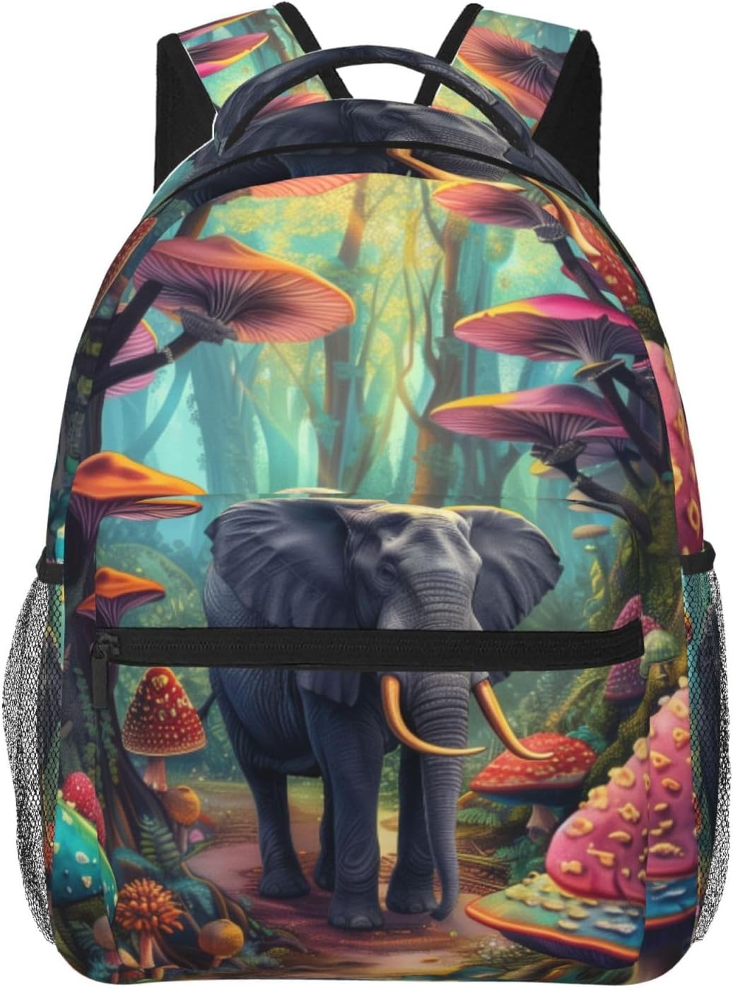 Starry Sunflower Landscape Backpack for Women Teen Girls School Laptop College Cosmic Night Sky Field Backpacks for Gifts Travel Hiking Work Camping, Polyester Lightweight Aesthetic Bookbag Back Pack