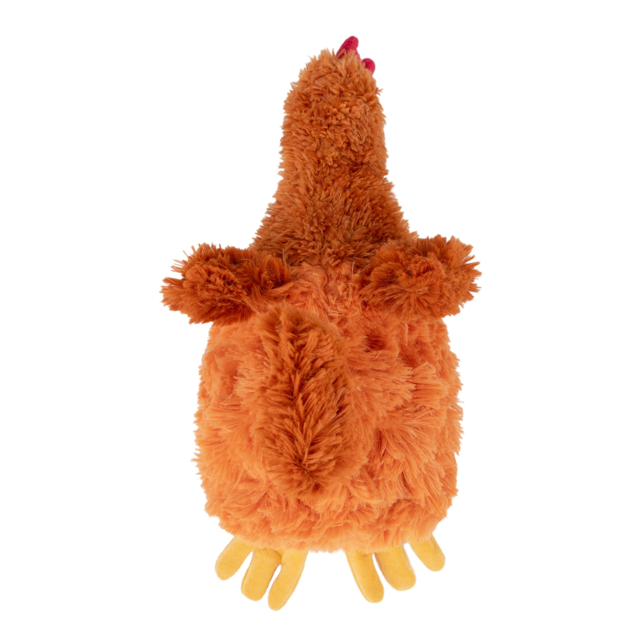 Best Pet Supplies Hundespielzeug aus Plüsch, für interaktives Spielen, für Welpen und Senioren, buntes Huhn-Spielzeug-Form, niedlich und kuschelig – Knisterhuhn (braun)