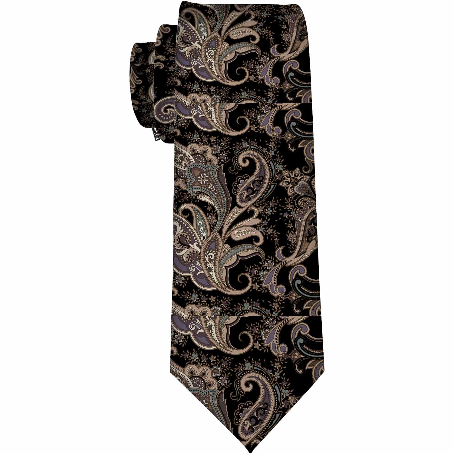 Yekiua Men's Paisley Vintage Paisley Ties Vintage Beautiful Traditional Decorative Floral Neck Tie Business Wedding Formal Fashion Necktie, One Size