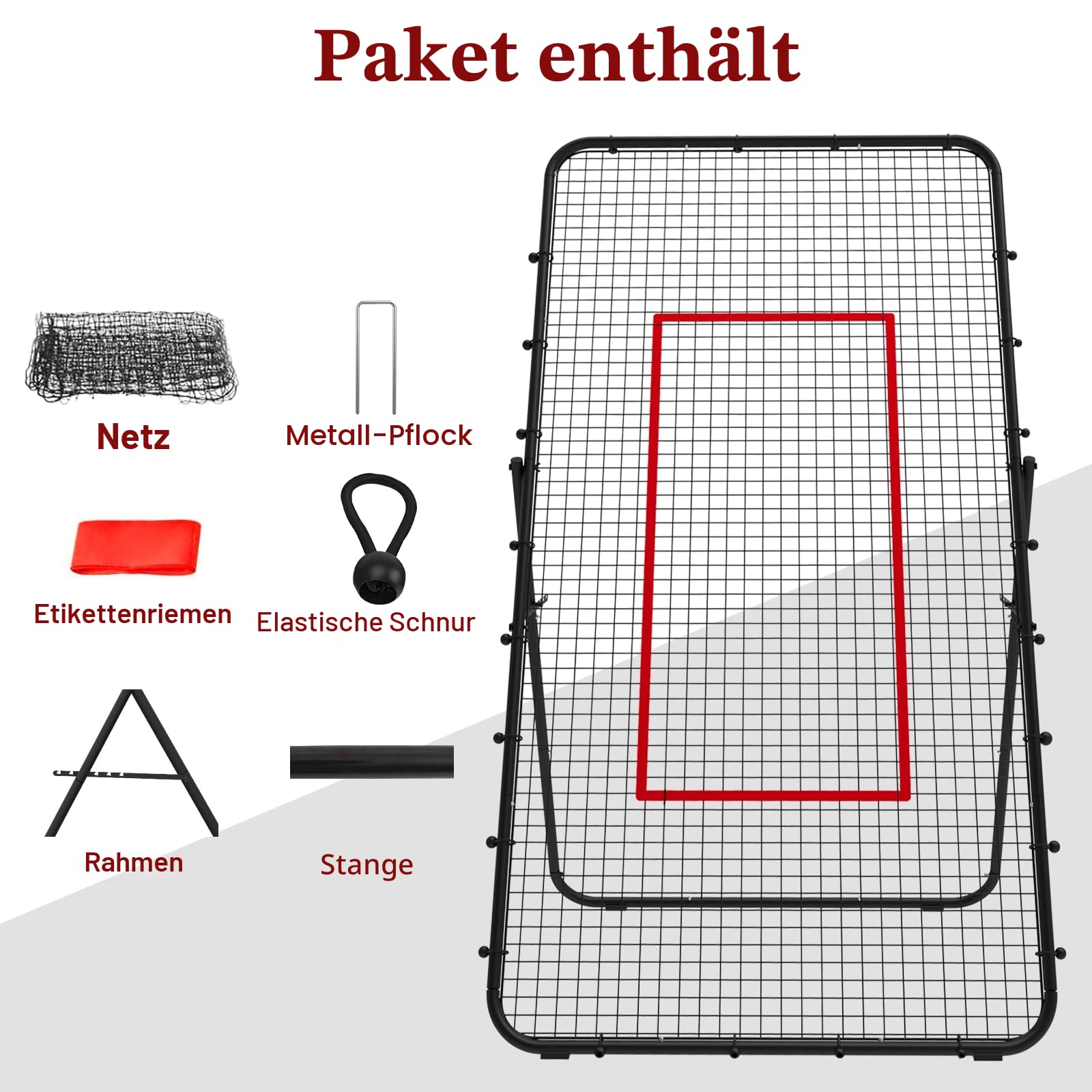 LIANTRAL Volleyball Rebounder Netz, verstellbares Volleyball Trainingsgerät