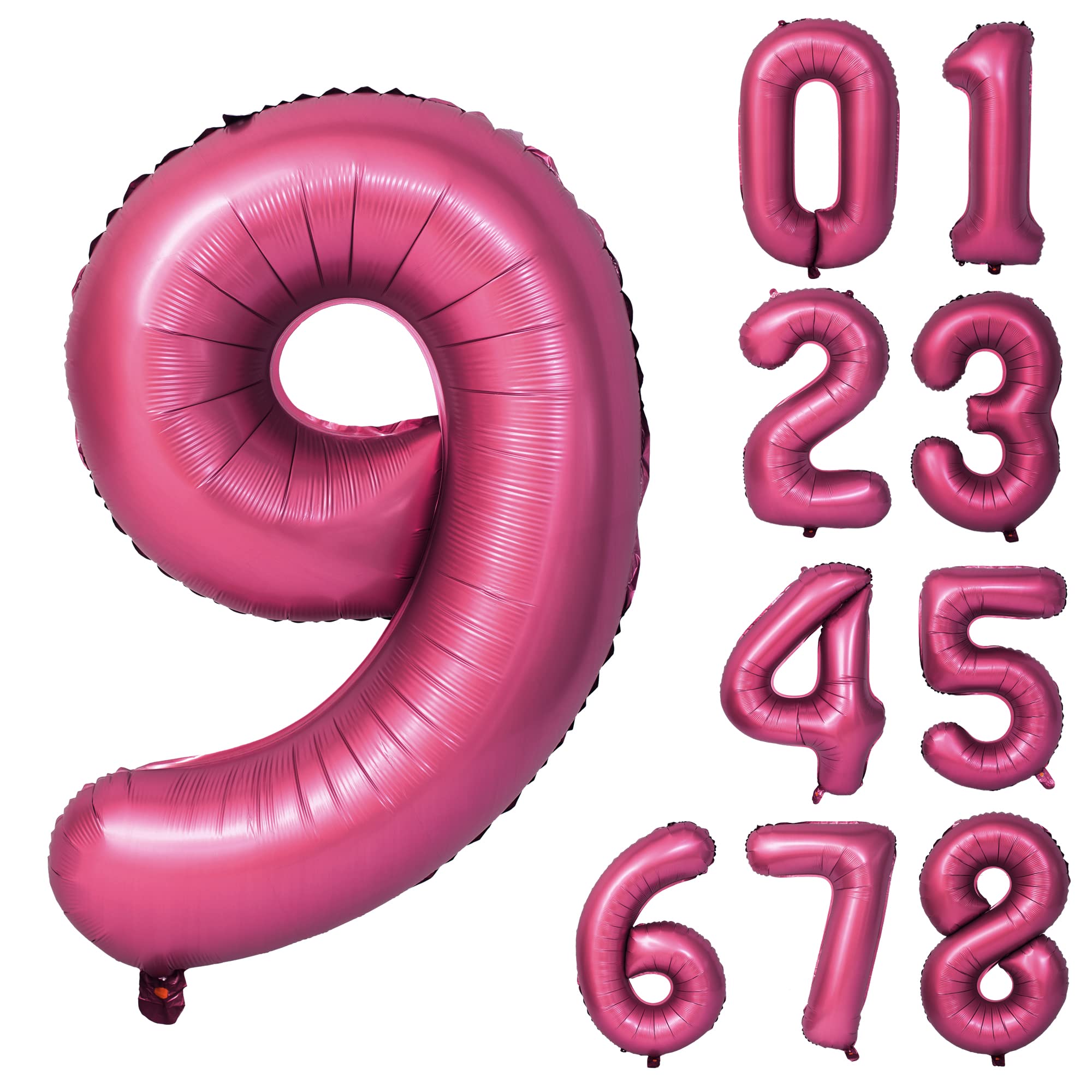 Red 0 balloon 40 Inch Giant Helium Foil Number 0 to 9 Red Balloon Birthday Wedding Party Digital Decorations (Number 0) — view 169