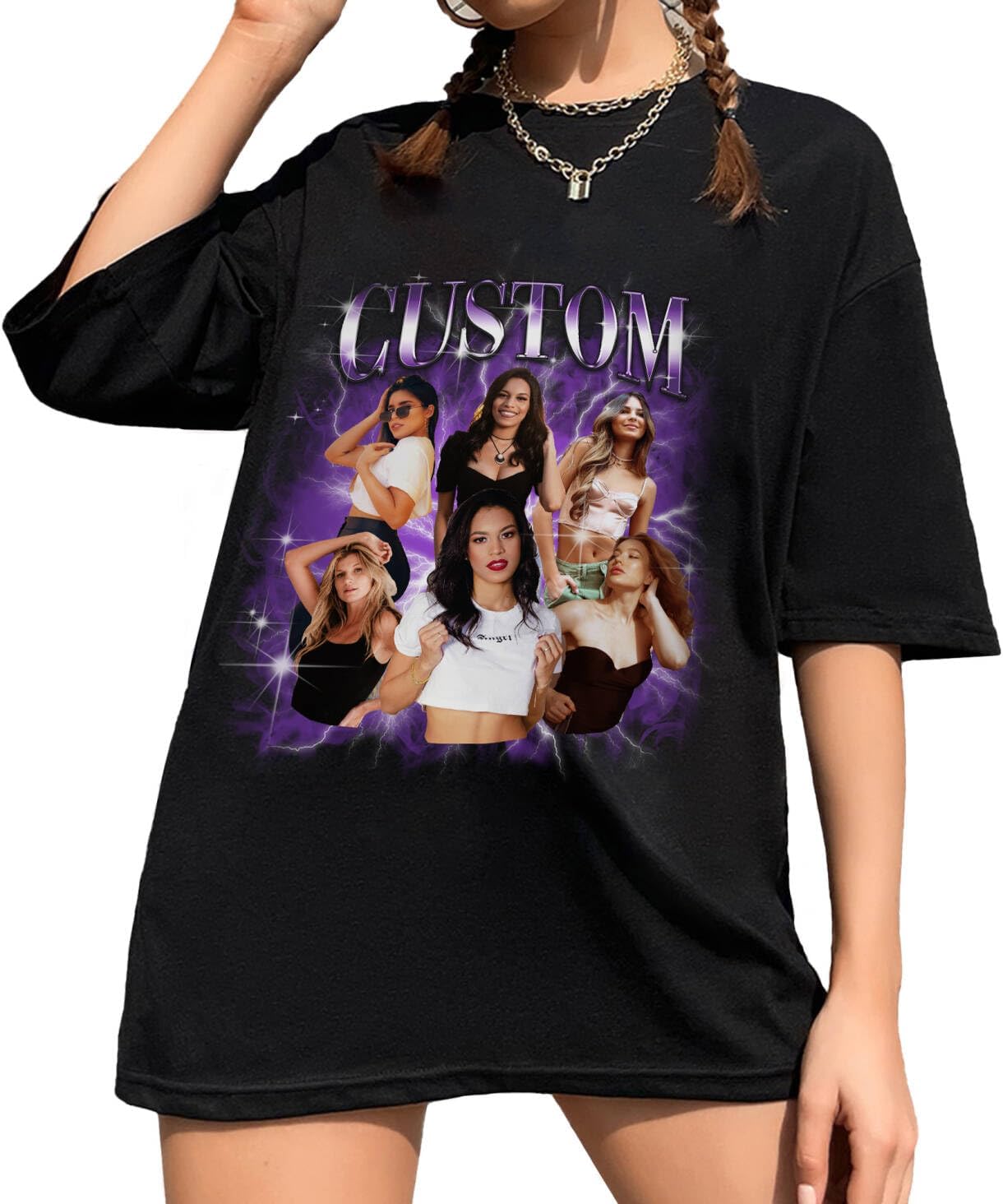 Custom Your Own Bootleg Rap Tee Shirts, Custom Your Text Vintage Shirt, Custom Graphic Tees, Personalized Bootleg Rap Shirts, Customized Gift for Couples/Dad/Mom/Friends Black
