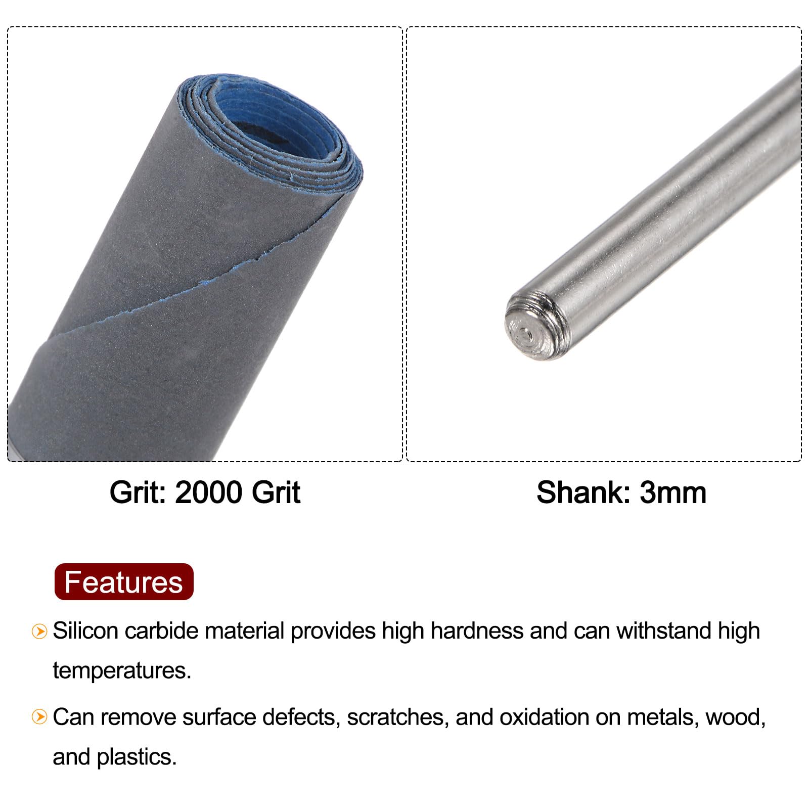 Produktbild von 100x Schleiftrommel-Set 12,7mm | Körnung 80/180/240 Für Rotationswerkzeuge – Metallpolieren, Entrosten & Schleifen