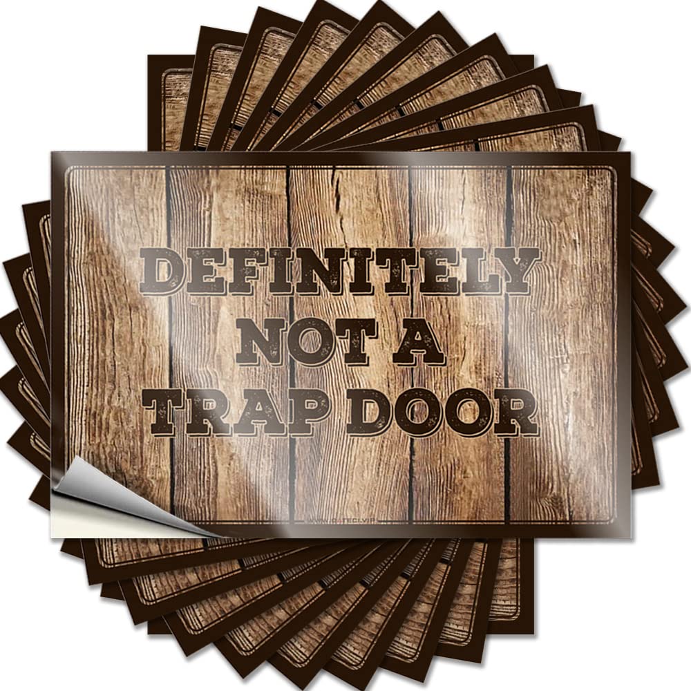Patio Decor Quote Durable Haves | Definitely Not A Trap Door Spicy Self Adhesive Sticker for Surfing DIY(6X9CM)