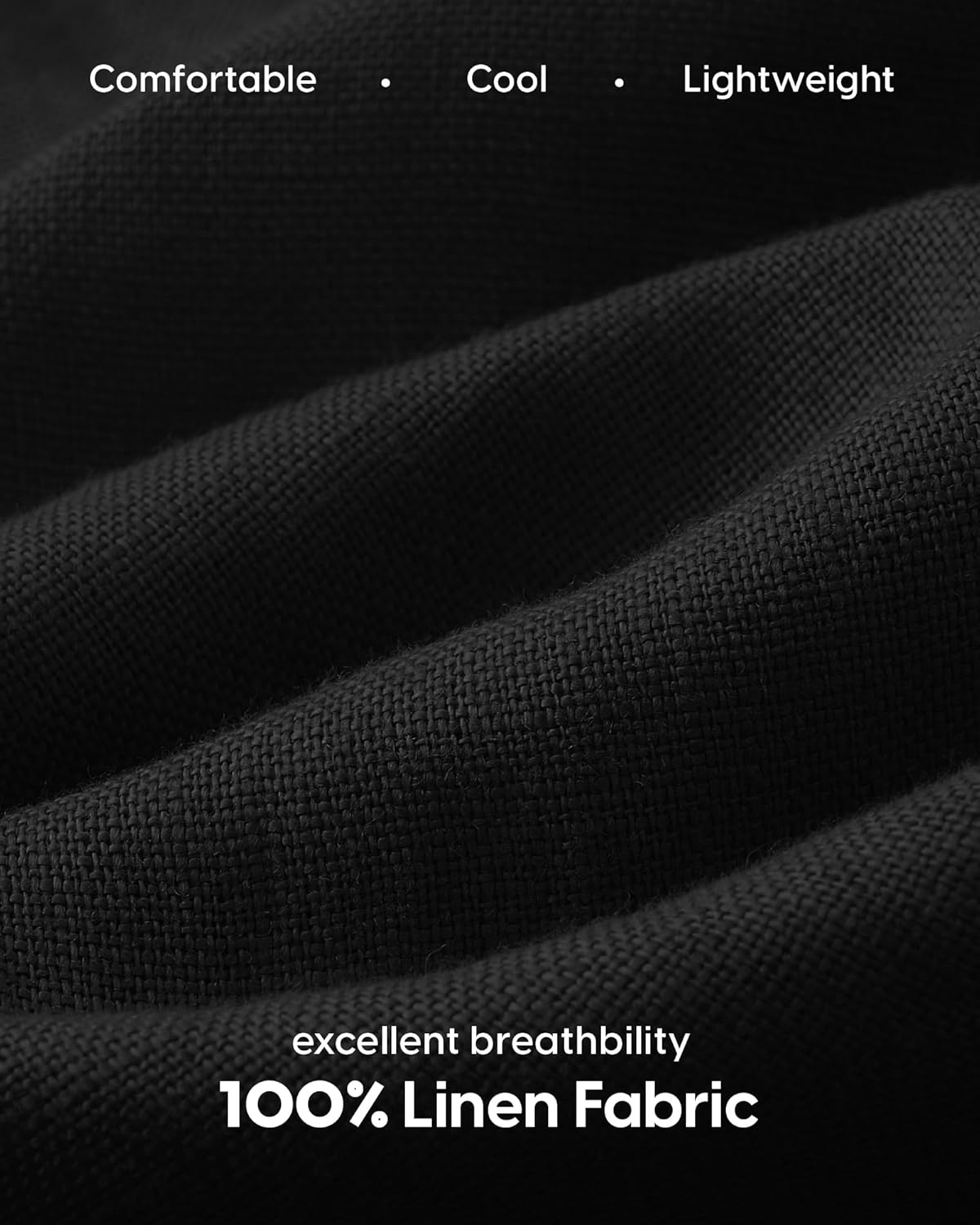 maamgic Mens Casual Linen Shorts 5/7 Inch Elastic Waist Drawstring Summer 2 in 1 Beach Short with Pockets - Image 3