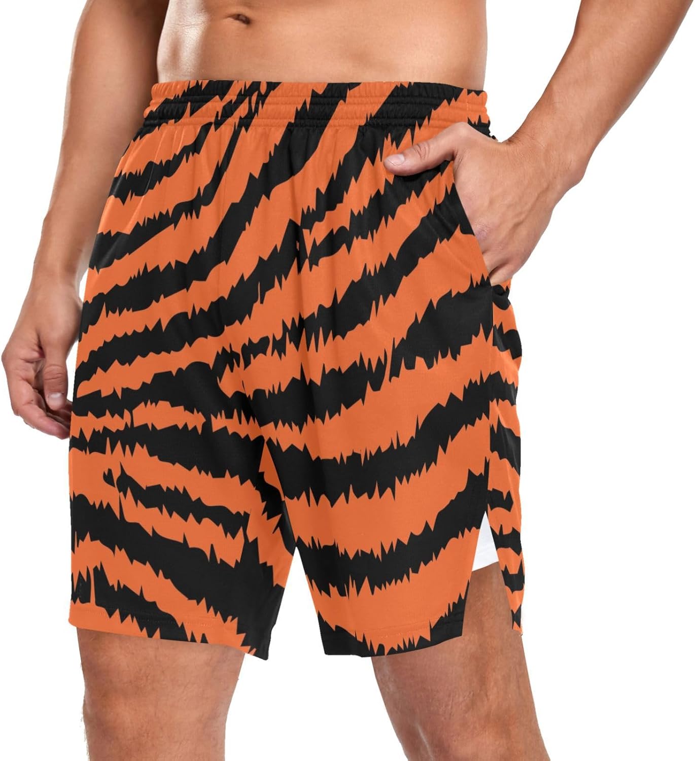Men's 2 in 1 Athletic Running Shorts Lightweight Workout Gym Training 7" Shorts with Liner and Pockets