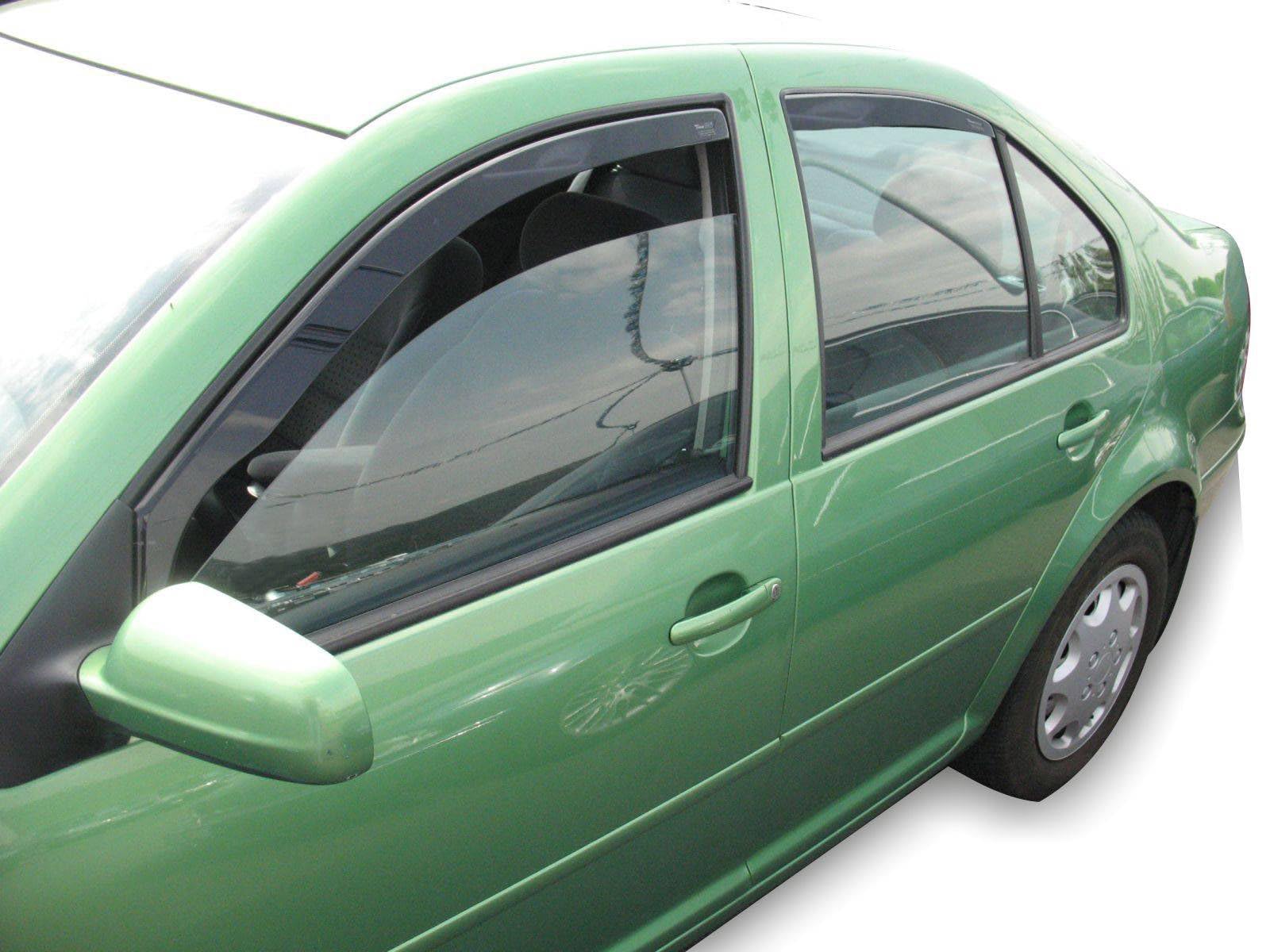 J&J AUTOMOTIVE Windabweiser passend für Volkswagen Bora 4-Türer Limousine 1998-2005 4tlg, Heko Regenabweiser Vorne Hinten Getönt Dunkel Passform