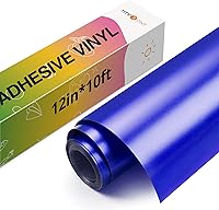 Vista 26 de HTVRONT Rollos de vinilo permanente azul – Vinilo adhesivo permanente de 12 pulgadas x 11 pies compatible con máquina de corte Cricut, Silhouette