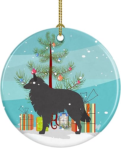 Miniatura 61 de Caroline's Treasures Adorno de cerámica con cola de perro pastor inglés antiguo para colgar en el árbol de Navidad, para el hogar, Navidad, fiestas