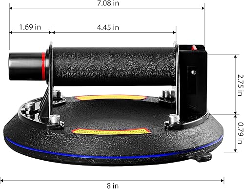 Miniatura 7 de Ventosas de vidrio para levantar grandes ventosas de vidrio de 8 pulgadas con estuche de transporte, ventosa resistente para levantar granito,