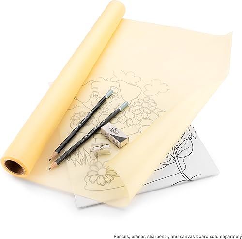 Miniatura 29 de Bee Paper Rollo de papel para dibujos y bocetos, color amarillo. Blanco