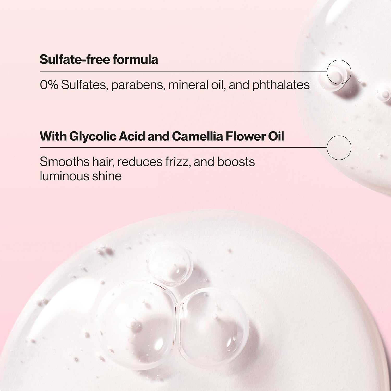 Suave Hydra Gloss Sulfate Free Shampoo with Glycolic Acid & Camellia Flower Oil for Hydrated, Smooth, Glossy Shine, 6 Count, 12.6 FL OZ