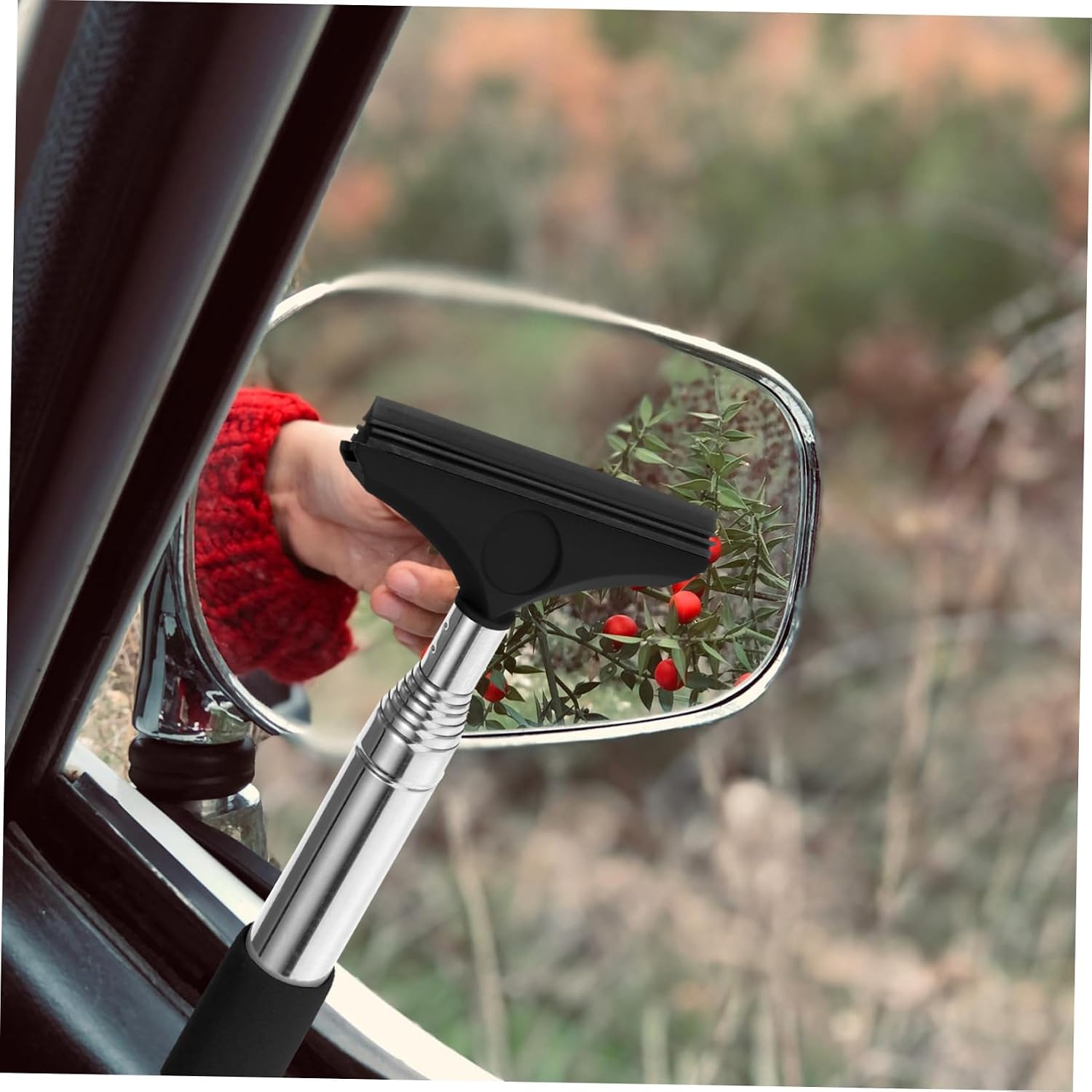 CHILDWEET Car Windshield Cleaner Tool Extendable Handle Versatile Rearview Mirror Wiper for Effortless Cleaning of Windows and Mirrors and Stylish Design for Every Vehicle