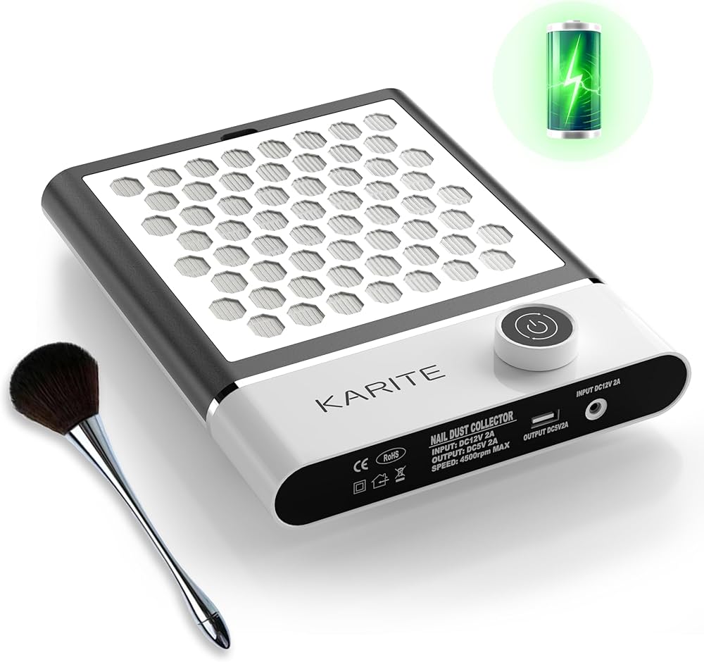 Amazon.com: KARITE Nail Dust Collector with Cleanable & Reusable