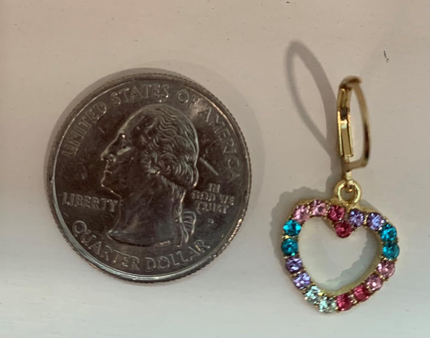 Kids Earring - 14k Gold-Plated Multi Color Rainbow Dangle Leverback Earring - Hypoallergenic and Nickel Free For Sensitive Ears
