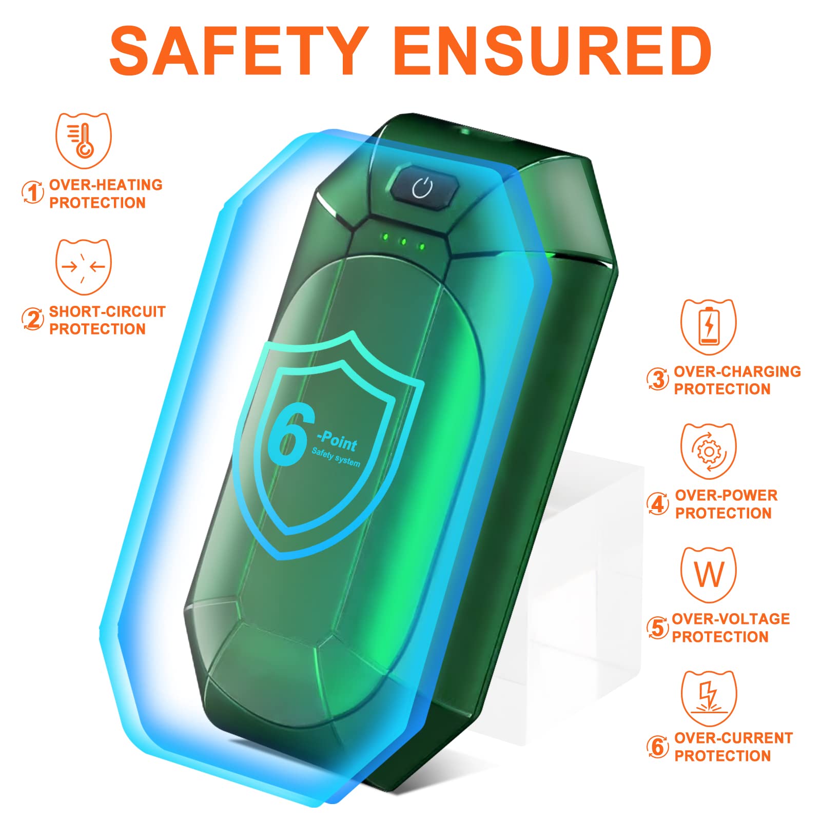 2 Pack Hand Warmers Rechargeable, Electric Hand Warmer Reusable, USB Handwarmers,Outdoor/Indoor/Golf/Camping/Hunting/Pain Relief/Watch Football/Baseball/Warm Gifts for Men Women Kid Birthday Christmas