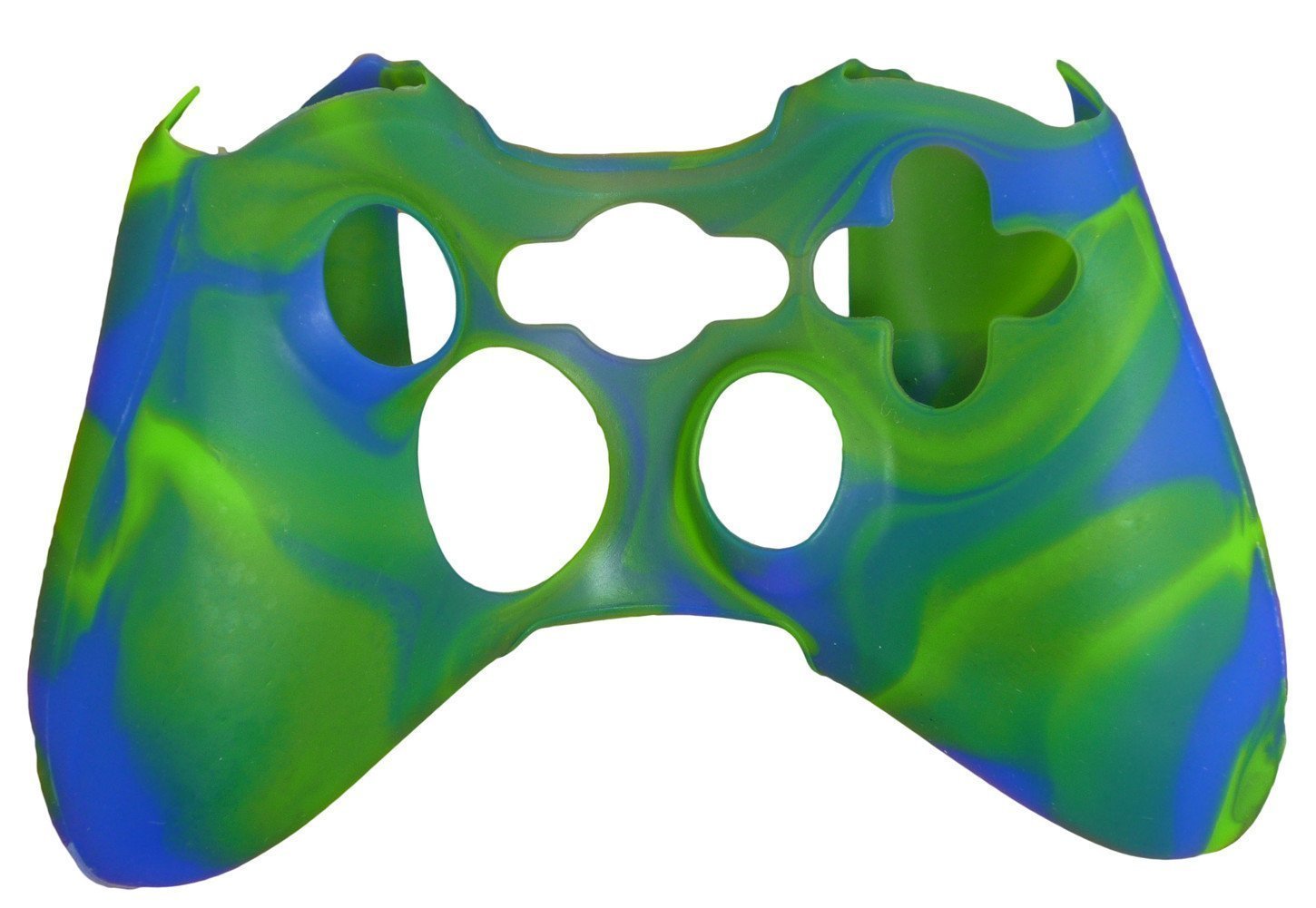 Silicone Cover Case Skin for Xbox 360 Controller Camo Blue with Green