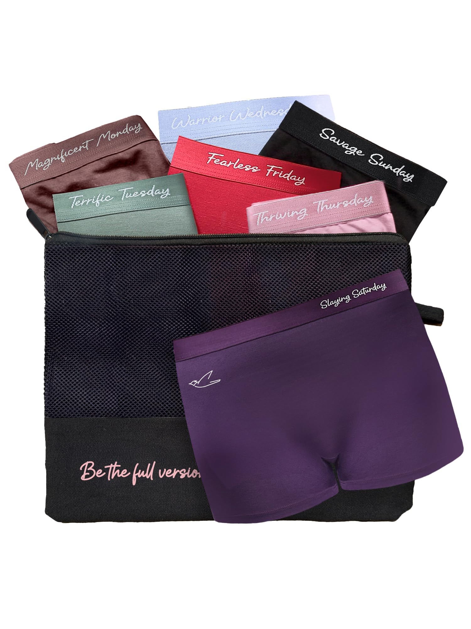 freecultr Women’s Micro Modal Boyshort Panties – Soft, Stretchable & Breathable Full Coverage Underwear | Comfortable Everyday Innerwear | Pack of 7 | Multicolor-picture-48