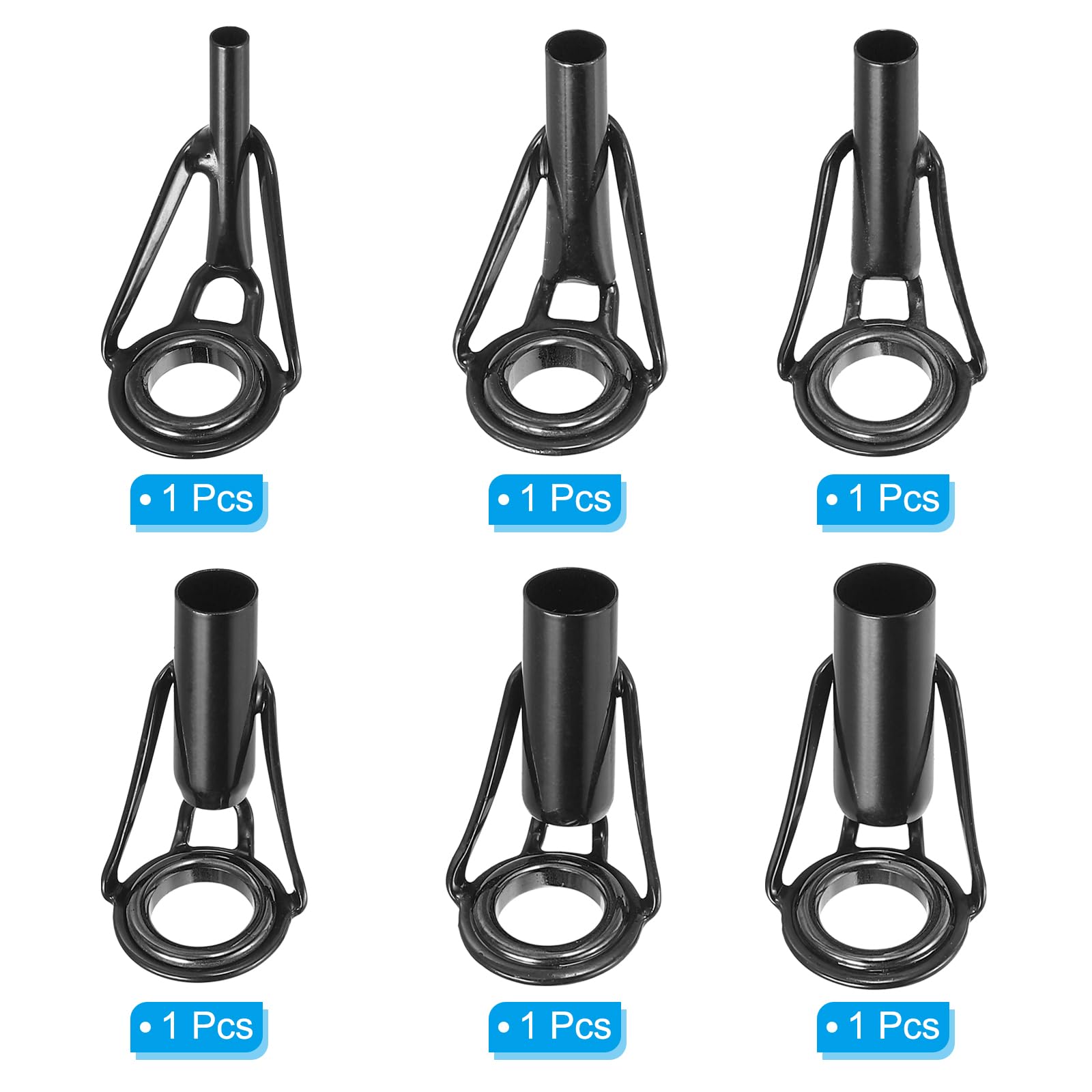 PATIKIL Kit Riparazione Canna Da Pesca - 30 Anelli Guida Per Cima In Ferro, 5 Misure Da 2.6 A 3.6mm - 2