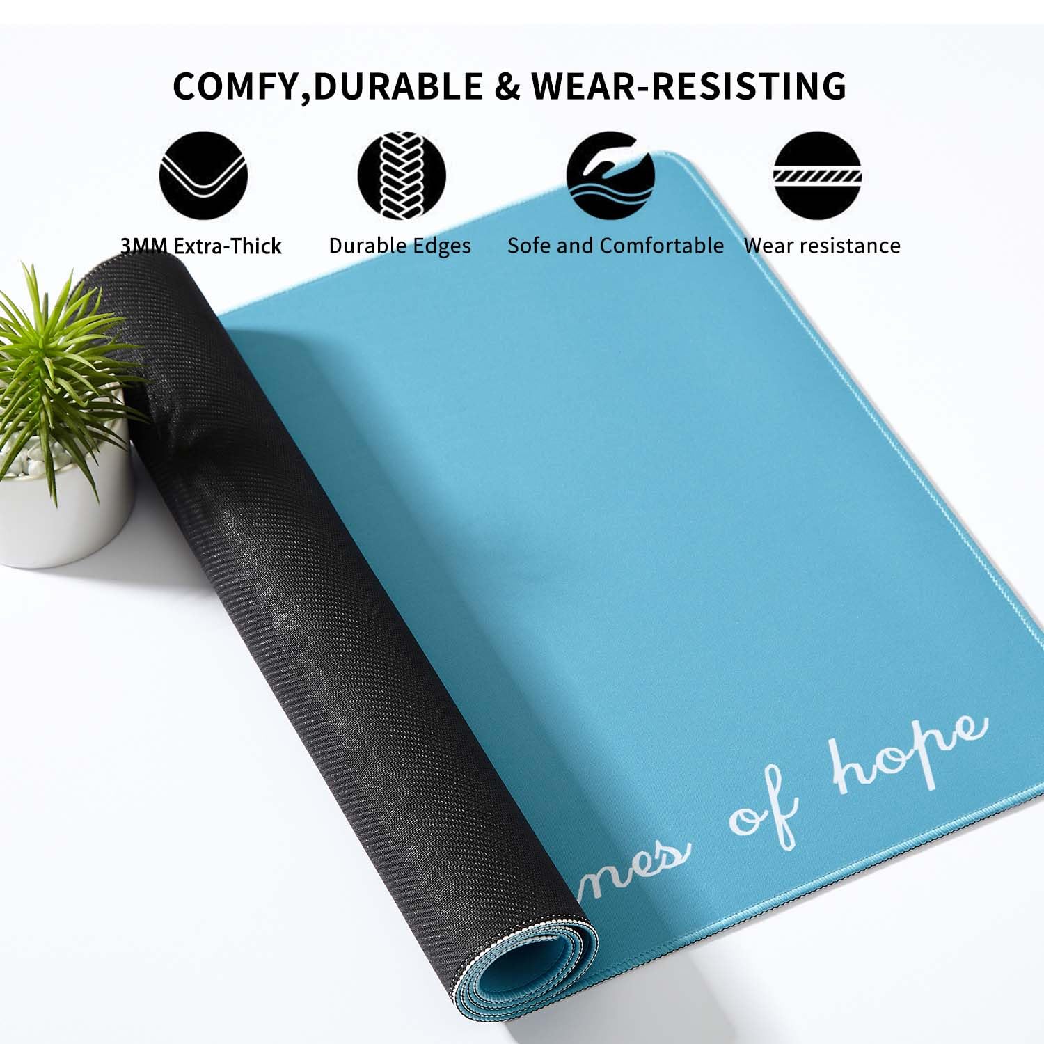 DOBAOJIA Tappetino Mouse Gaming XXL 800x400, Tappetino Mouse e Tastiera, Tappetino Computer, Sottomano da Scrivania, superficie prova di versamento e base antiscivolo